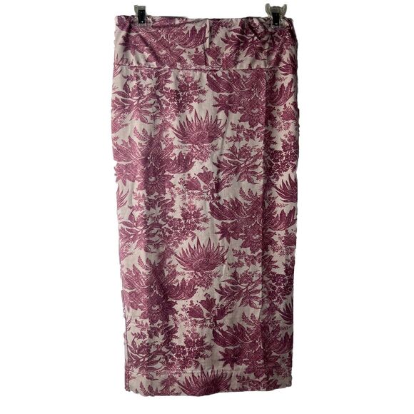 NWT Chaser Pink Floral Print Jersey Midi Skirt Size Small - Picture 1 of 6
